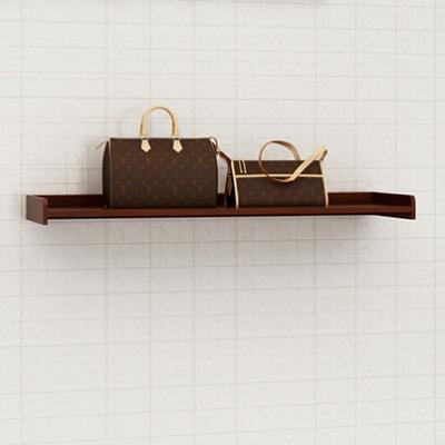 China Minimal Art Design Wooden Wall Mount Shelf For Clothing Store for sale