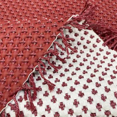 China Fashionable PU Leather With Wax Rope Hand - Woven Furniture Home Pallet Supply Various Fabric Colors for sale