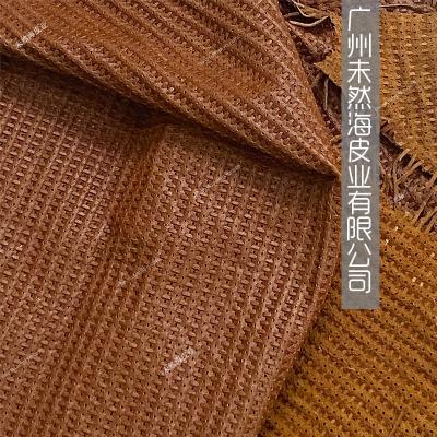 China Wrinkle Resistant Super Soft Cowhide Thin Strip Wax Water-Dyed Rope Knitted New Home Pillow Hand Knitted Version Of The First Layer Cowhide for sale