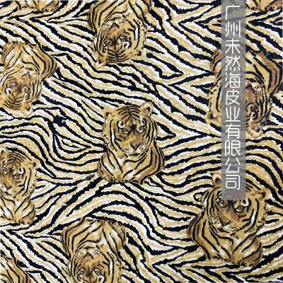 China Commemorative Horse Head Fur Tiger Zodiac Print Tiger Hair Genuine Leather Genuine Leather Wrinkle Resistant Year for sale