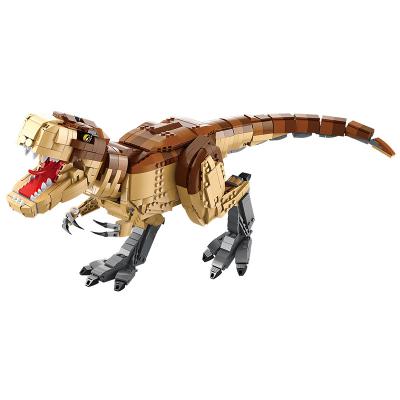 China DIY TOY New Tyrannosaurus Rex With Light Sound Spray Building Block Multifunctional Component Toy for sale