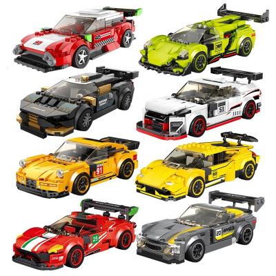 China World famous series children's DIY TOY car puzzle building blocks racing toys for sale