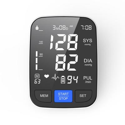 China 3 Colors Led AOEOM Lightweight Automatic Digital Rise Sphygmomanometer Electric Blood Pressure Machine With Large Screens for sale