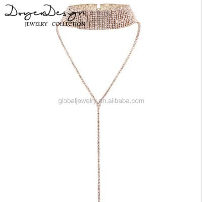 China Wholesale Fashionable Crystal Choker Necklace for sale