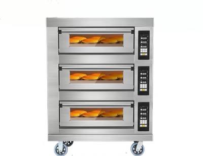 China Hot Selling Electric Non- Fingerprint Bread Baking Oven Bakery Gas Oven Cookie Baking Industrial Ovens for sale