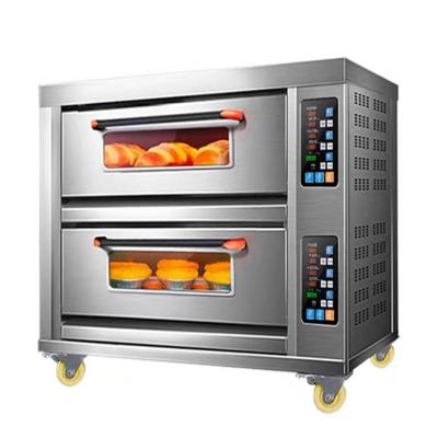 China Hot sale Non- fingerprint electric deck oven pizza gas oven piza and cokkie bread ovens for sale