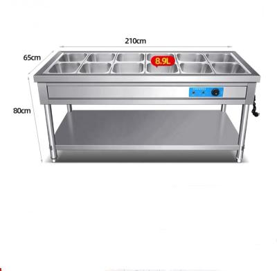 China Selling Electric Food Restaurant Kitchen Equipment Buffet Equipment Bain Marie Food Warmer Display For Supply for sale