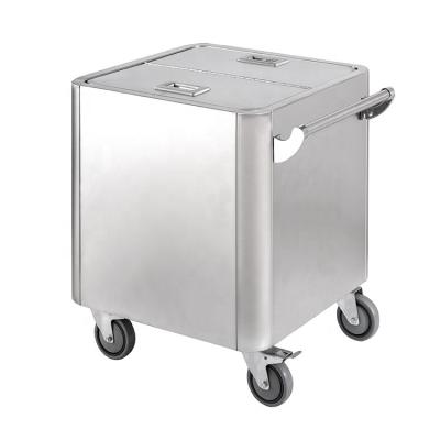 China Commercial kitchen new product stainless steel flour cart powder storage car restaurant kitchen flour cart for sale