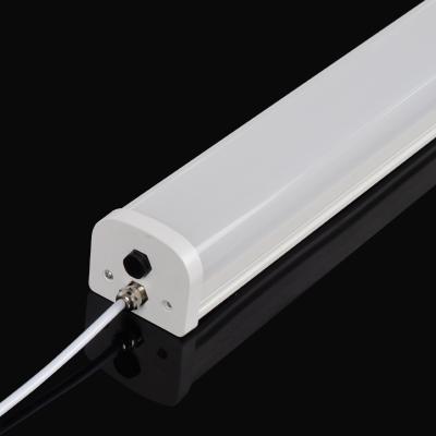 China Warehouse ip65 dustproof tri proof led 1200mm 1500mm 80w 100w 120w light linear batten lghting fixture for parking lot for sale