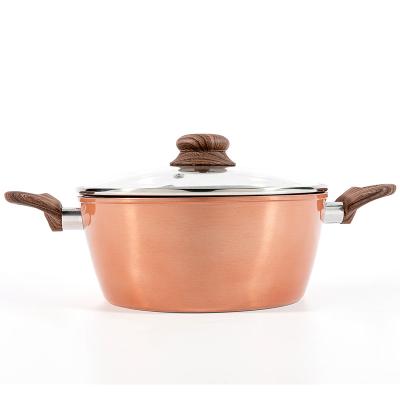 China Small 3 Layer Sustainable Luxury Kitchen High Grade Stainless Steel Supplying Nordic Soup&Stock Soup Cooking Pot With Rounded Lid for sale