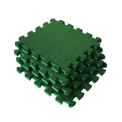 China Indoor and Outdoor Non-slip Waterproof Natural Artificial Grass Mats Carpet Turf Tiles Sports Equipments for sale