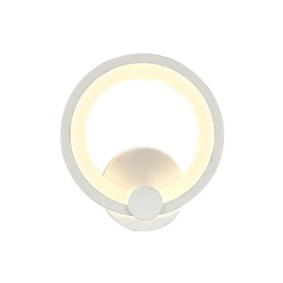 China Hot Sale Modern LED Wall Lamp Decor Creative White Acrylic Home Bedside Lamp Around Bedroom Wall Lamps for sale