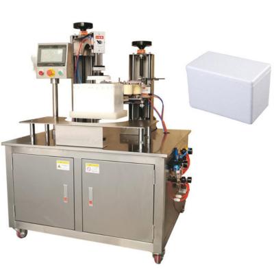 China Food Foam Box Sealing Machine Fresh Fruit Foam Box Packing Box Electromechanical Foam Tape Rolling Business Sealing Machine for sale