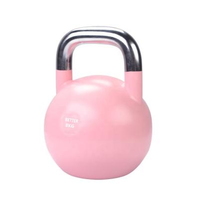 China Dumbbell China Gym Fitness Competition Kettlebell Cast Iron Paint-baked Kettlebell Custom Color for sale