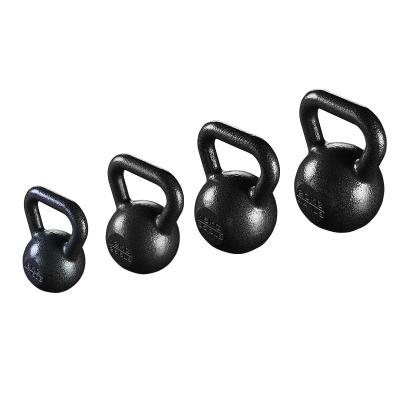 China Strength Paint-baked Black Hammerton Dumbbell Gym Training Fitness Kettlebell Coated Black Cast Iron Kettlebell for sale