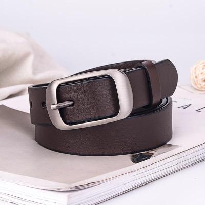 China Fashion.Casual 2021Fashion genuine leather belts 100% factory wholesale custom made belts of women's pin belt for women for sale