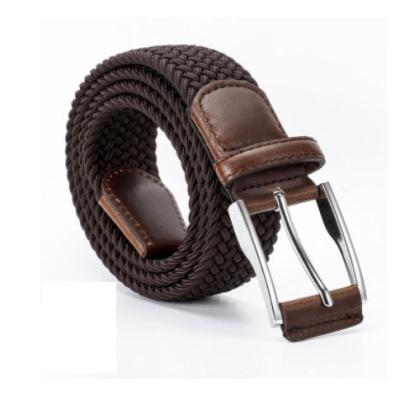 China Wholesale Fashion Men Elastic Braided Fabric Stretch Jeans Woven Belts for sale