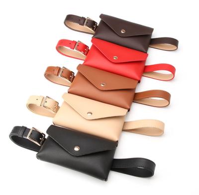 China 2020 New Designer Cute Leather Belt Purse Vintage Woman Leather Waist Bag Detachable Fashion Bag Pussy Pack Belt for sale