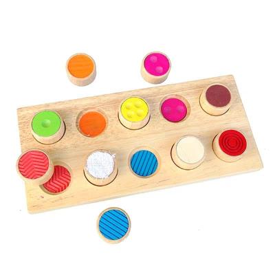 China Environmental custom mainan anak Educational children early learning teach toys wooden blocks Montessori memory Sense wooden toy for sale