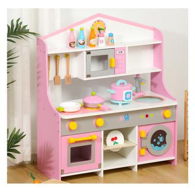 China Preschool Kids Play Set Pretending Role Big Cooking Magnetic Simulation Wooden Kitchen Sets Toys for sale