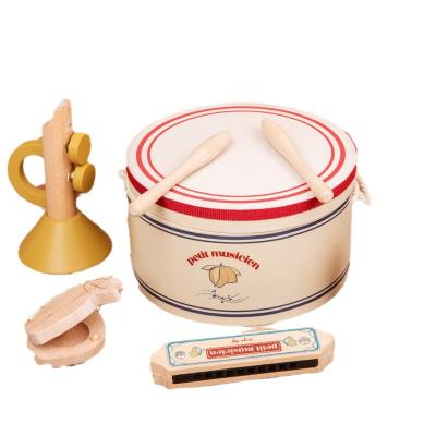 China Entertainment Toys Children'S Wooden Artificial Musical Instrument Five-Piece Set Can Be Played With Melody Education Kindergarten Toys for sale