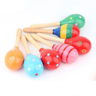 China Children Eductional Toy Custom Children'S Early Education a Variety of Color  Wooden Sand Hammer Orff Instrument Toys for sale