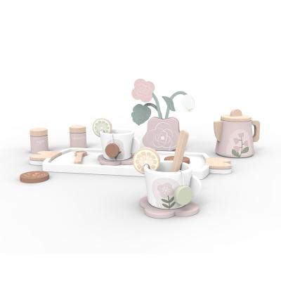 China Promotion Product Kid wooden kitchen toys restaurant simulation food dessert stand can be customized wholesale for sale