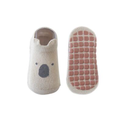 China Breathable Summer Combed Cotton Soles Cartoon Rubber Socks Children's Floor Socks for sale