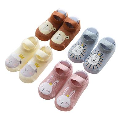 China New Spring And Autumn Cartoon Rubber Baby Baby Spring And Floor Socks Breathable Non-slip Mosquito Studying Shoes And Socks for sale