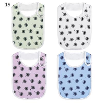 China PP Baby Cotton Printed Square Towel Bibs A Set Of 4 Pieces for sale