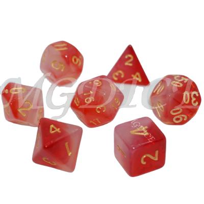 China Polyhedral Dice Set Factory 7pcs Dice Set D&D Set Dungeons And Dragons Role Playing Custom Game Dice RPG 21New Style d4/6/8/10/%/12/20 for sale