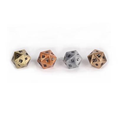 China Polyhedron eco-friendly maker metalization d20 die cut custom 20 sided metal dies for board game for sale