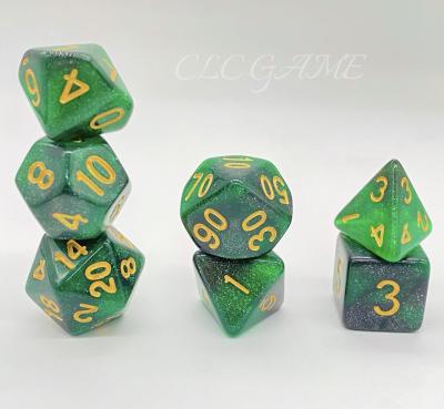 China Polyhedral Dies Set Hot Selling 7pcs Acrylic Dies and Dungeons and Dragons Die Cuts for Role Playing Game and Board Game for sale