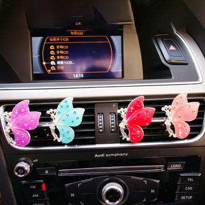 China Women's Diamond Car Accessories Car Perfume Auto Air Conditioning Air Vent Fragrance Decorations for sale