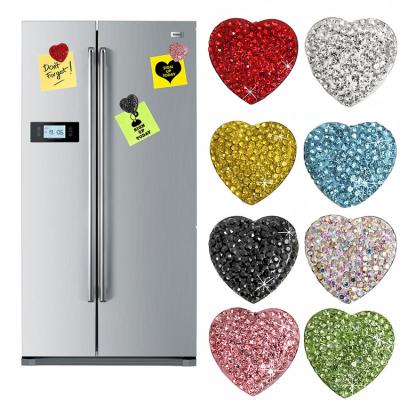 China Shape Diamond Fridge Magnet Crystal Glass Fridge Magnet Heart Shaped Fridge Magnet for sale