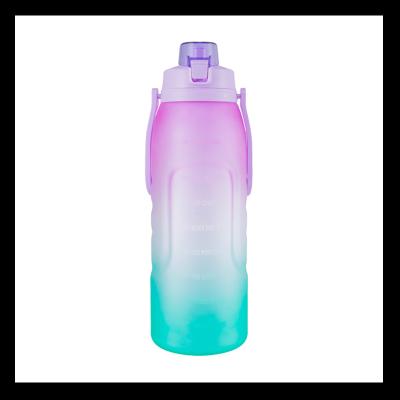 China Stocked Gradient Color Water Bottle 3800ml Large Capacity Sports Fitness Plastic Water Bottle for sale