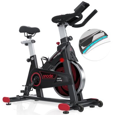 China Snode 8731b Universal Black Home Exercise Bike can link app to show heart rate, mileage and adjust speed for sale