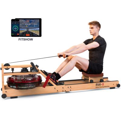 China Fitness Snode RW08 Water Resistance Foldable Wooden Rowing Machine Universal Cardio Equipment Exercise for sale