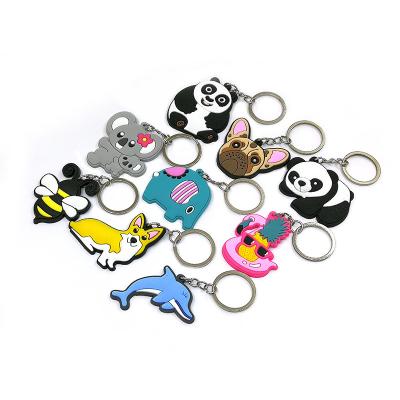 China Promotion Personalized Custom 3D Soft PVC Rubber Cute Key chain for Promotion Gifts for sale