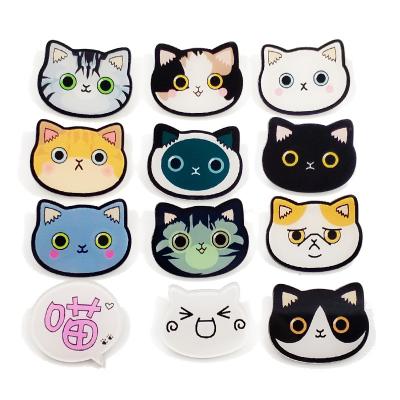 China China Cute Cartoon Cat Colorful Pins Acrylic Badges Brooch lapel Pin For Women Clothes On The Backpack Accessories jewelry for sale