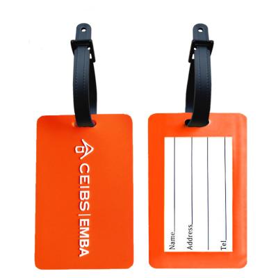 China Durable OEM Design Baggage Tag Custom Embossed Logo 3d Silicone Rubber Soft PVC Luggage Tag for sale