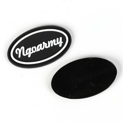 China Sustainable Factory High Quality Custom Embossed PVC Rubber Label Rubber Logo Patches Custom Clothing Labels for sale