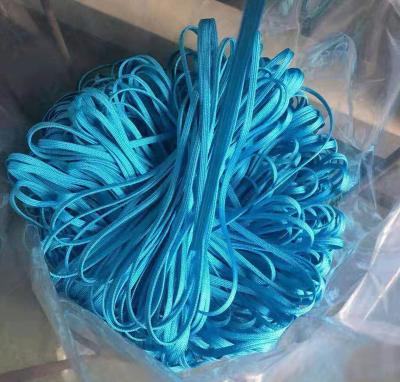 China Color Customized Fashion Decoration Polyester Flat Woven Cord Polyester Braided Hollow Flat Rope Cord For Garment And Shoes for sale