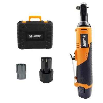 China LAGATUNS Hot Sale 3/8 Mini Portable 12v Li-ion Battery Portable Adjustable Cordless Ratchet Wrench With Two Batteries for sale