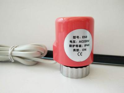 China Red Underfloor Heating Manifold Actuator 12v Rotary Wax Electric Thermal for sale