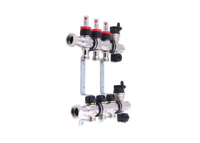 China S S 304 On Sliver Color Bleeding Underfloor Heating Manifold / Brass Water Manifold for sale