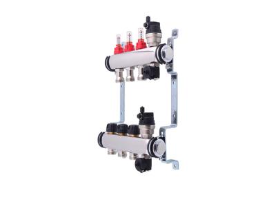 China White Color Control Floor Heating Manifold Italy Style Flow Meter for sale