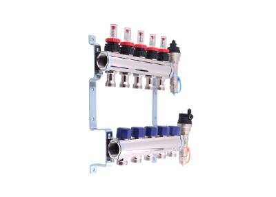 China Copper / Brass Water Radiant Floor Heating Manifold High Strength for sale