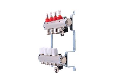 China Brass Water Radiant Heat Manifold / Pex Manifold With Valves for sale