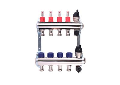 China Brass Water Manifold Without Pump / Underfloor Heating Manifolds For Pex 2 Ways To 12ways for sale